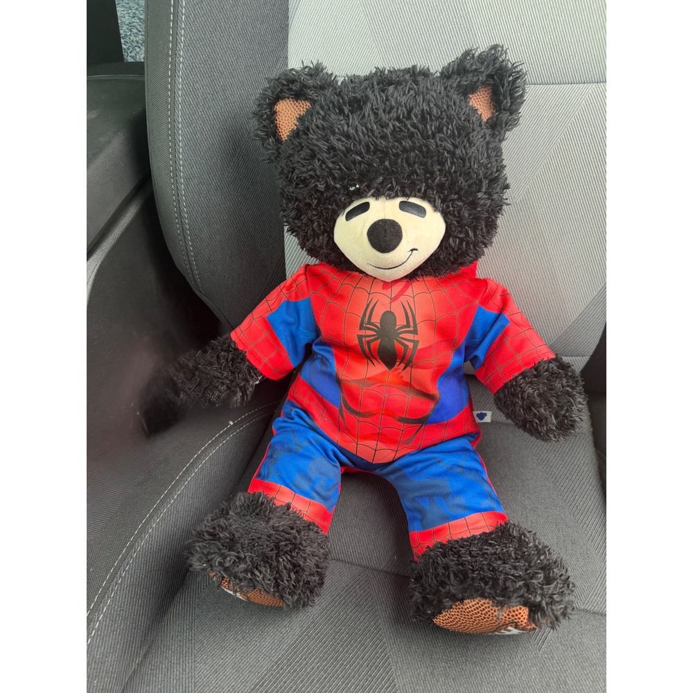 Build-A-Bear Football Teddy Bear with Marvel Spider-Man Costume and Underwear